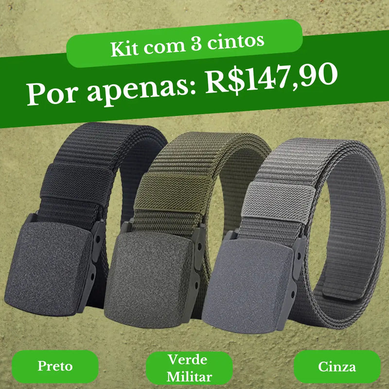 Cinto Militar Veteranos™ Resistente e indetectável - SUPER PROMOÇÃO 50%OFF