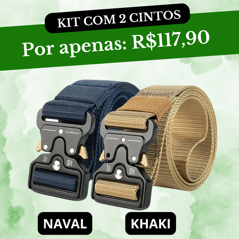Cinto Militar Tático Veteranos™ Fivela Metalica (DESCONTO DE 50% OFF) Kits Promocionais