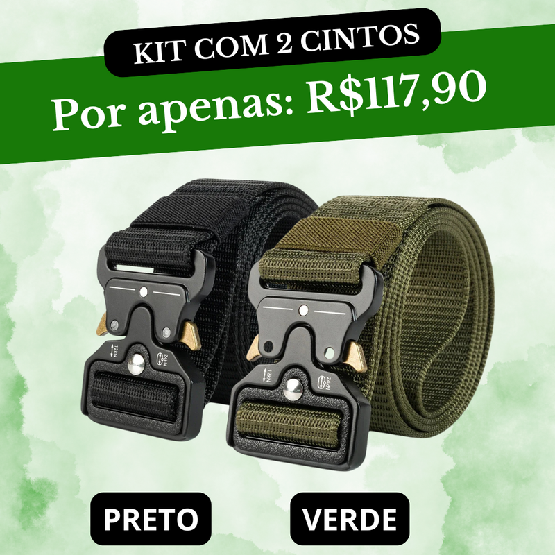 Cinto Militar Tático Veteranos™ Fivela Metalica (DESCONTO DE 50% OFF) Kits Promocionais
