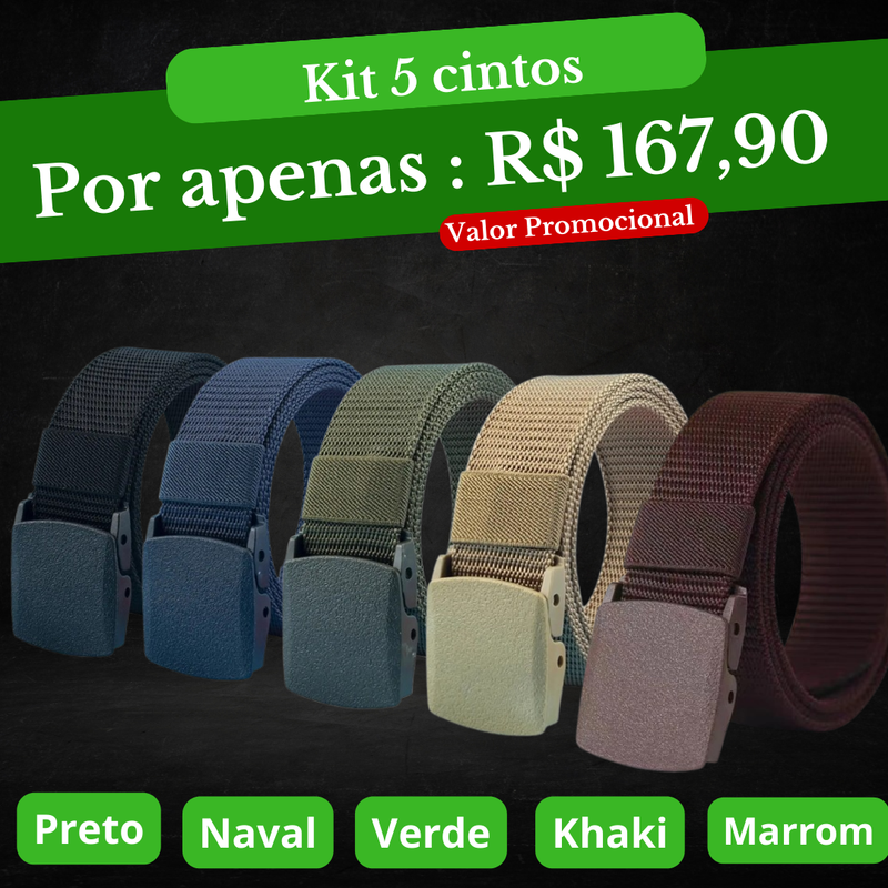 Cinto Militar Veteranos™ Resistente e indetectável - SUPER PROMOÇÃO 50%OFF