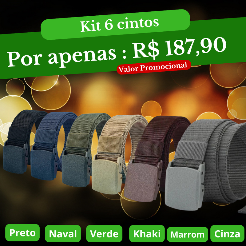 Cinto Militar Veteranos™ Resistente e indetectável - SUPER PROMOÇÃO 50%OFF