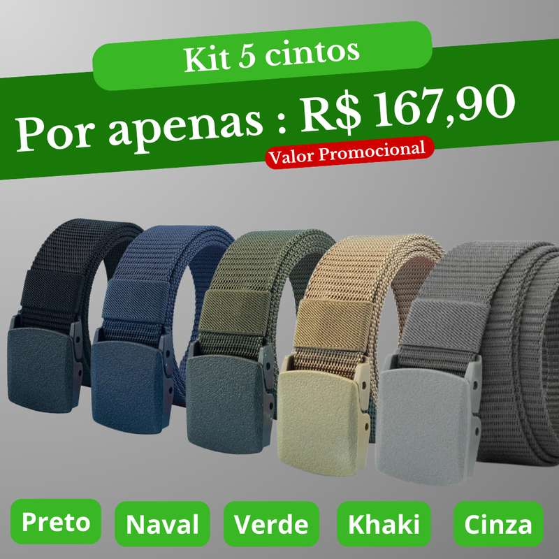 Cinto Militar Veteranos™ Resistente e indetectável - SUPER PROMOÇÃO 50%OFF
