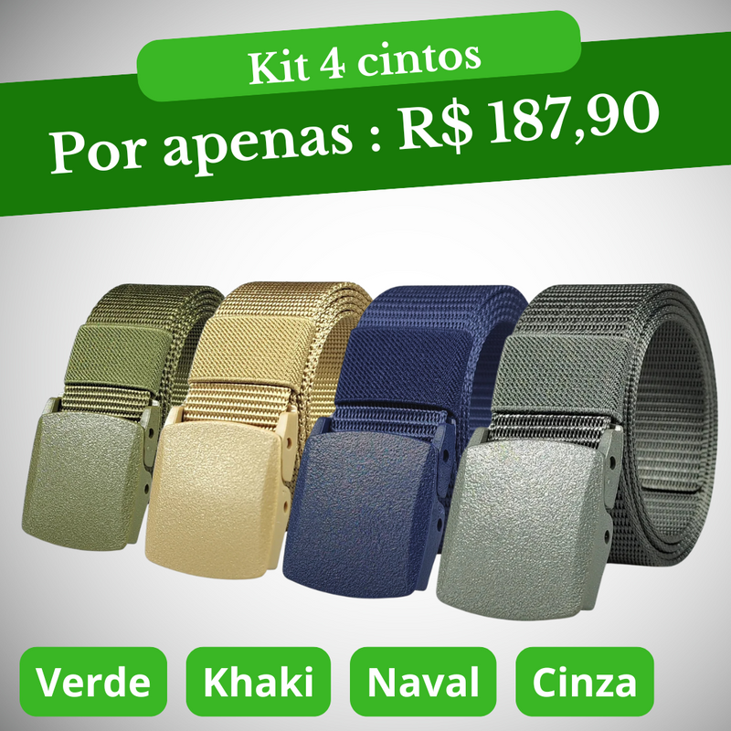 Cinto Militar Veteranos™ Resistente e indetectável - SUPER PROMOÇÃO 50%OFF