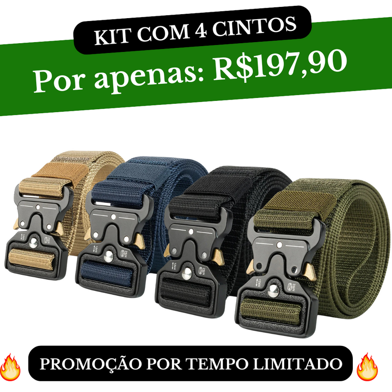 Cinto Militar Tático Veteranos™ Fivela Metalica (DESCONTO DE 50% OFF) Kits Promocionais