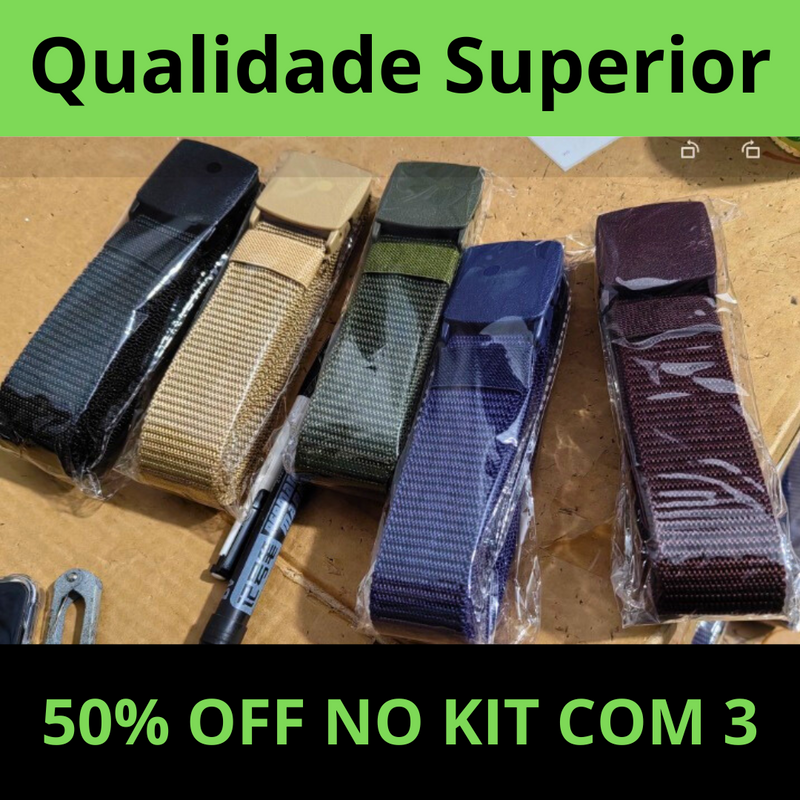 Cinto Militar Veteranos™ Resistente e indetectável - SUPER PROMOÇÃO 50%OFF