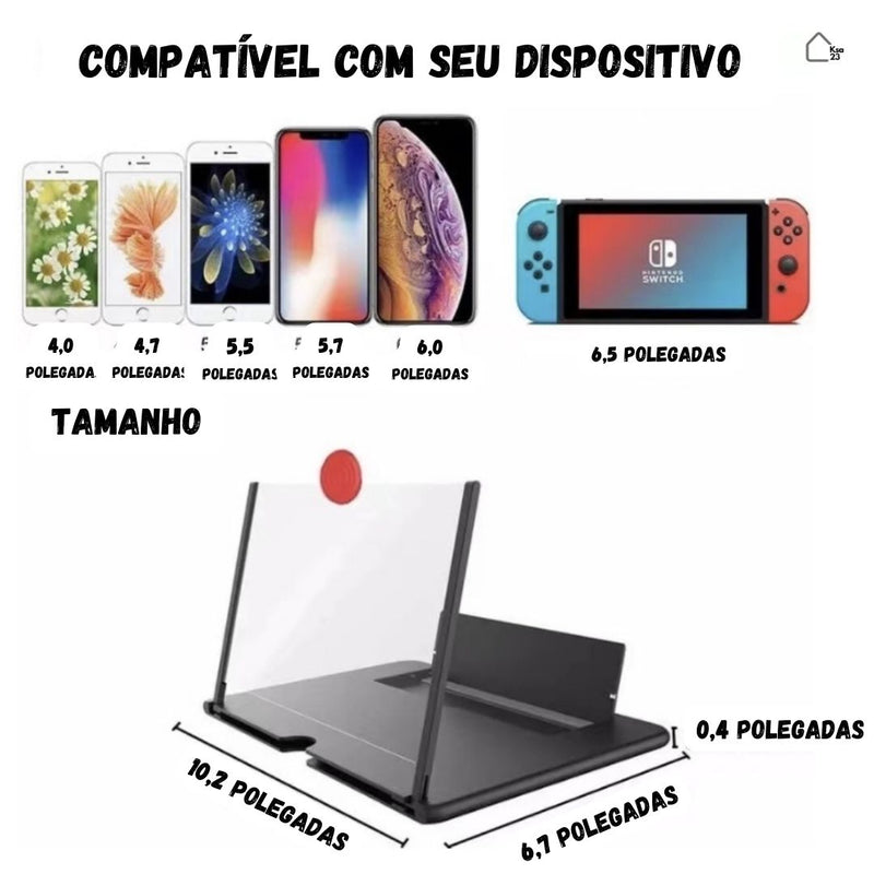 Ampliador de Smartphones 10 polegadas - VisionMax - Ksa23