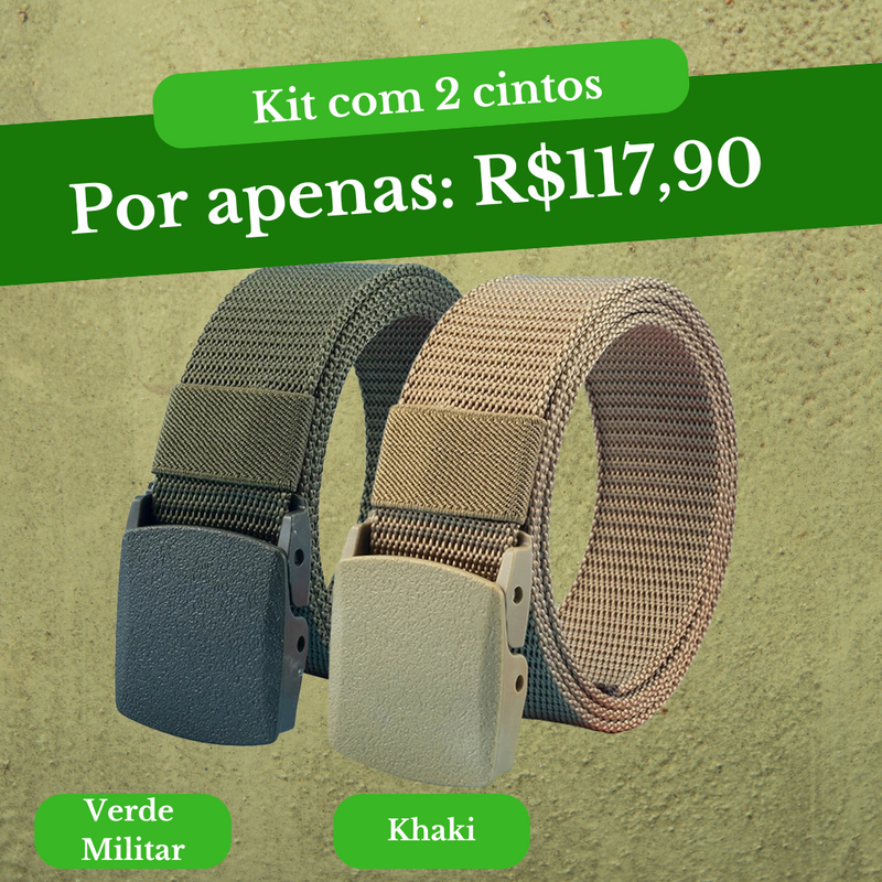 Cinto Militar Veteranos™ Resistente e indetectável - SUPER PROMOÇÃO 50%OFF