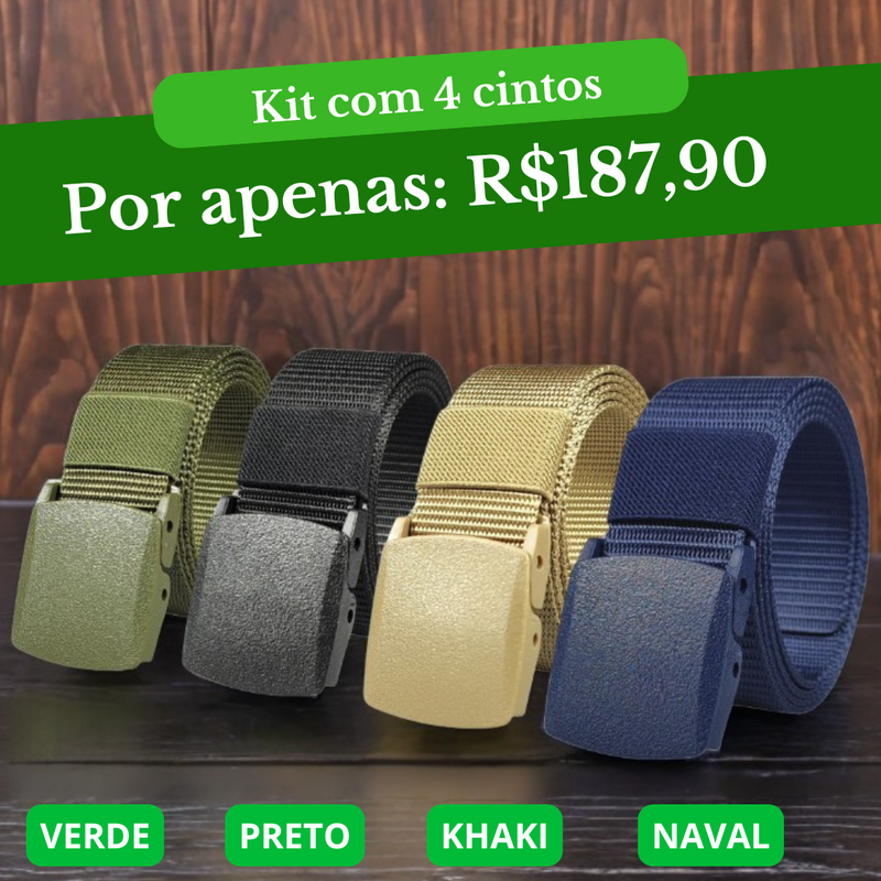 Cinto Militar Veteranos™ Resistente e indetectável - SUPER PROMOÇÃO 50%OFF