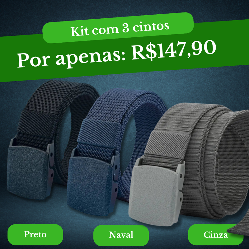 Cinto Militar Veteranos™ Resistente e indetectável - SUPER PROMOÇÃO 50%OFF