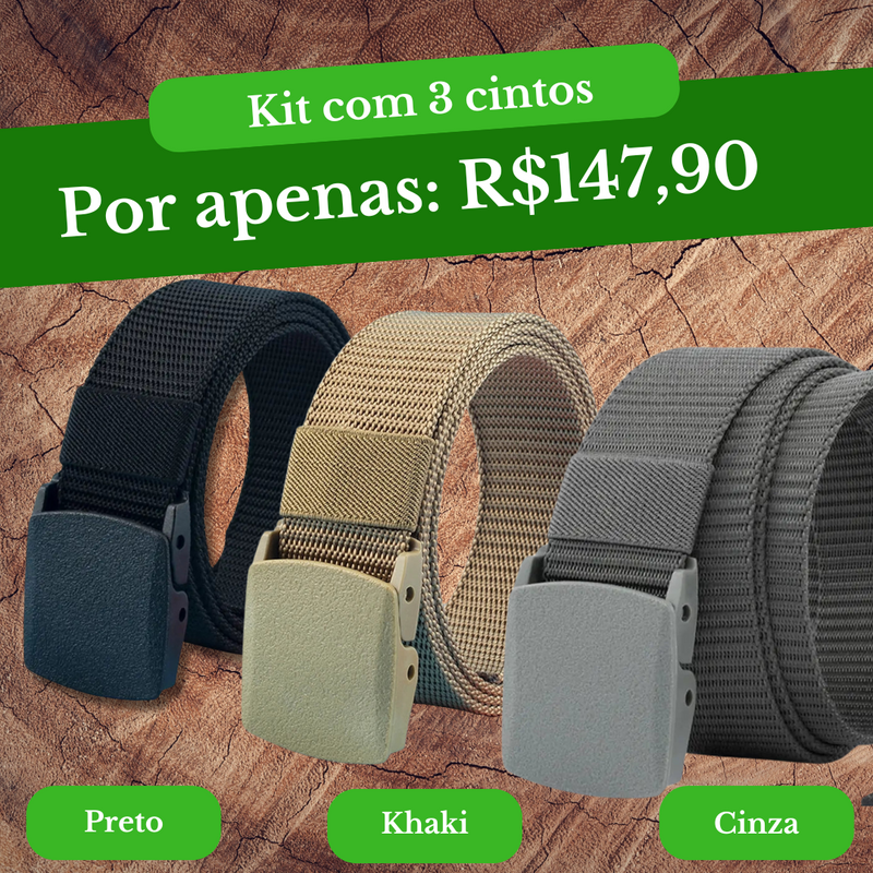 Cinto Militar Veteranos™ Resistente e indetectável - SUPER PROMOÇÃO 50%OFF